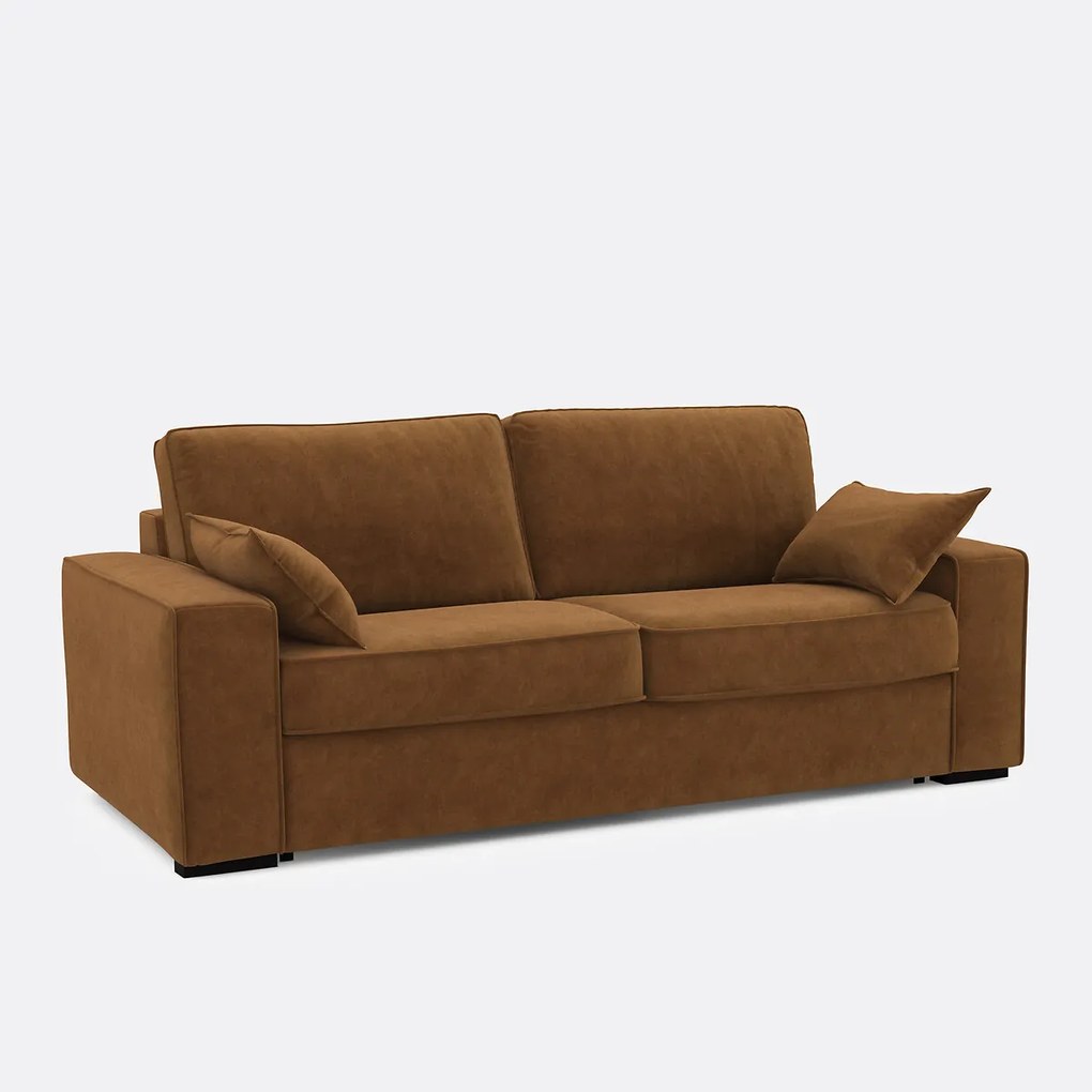 Slaapbank van fluweel, 2, 3 of 4 zits, Comfort BULTEX® Cécilia