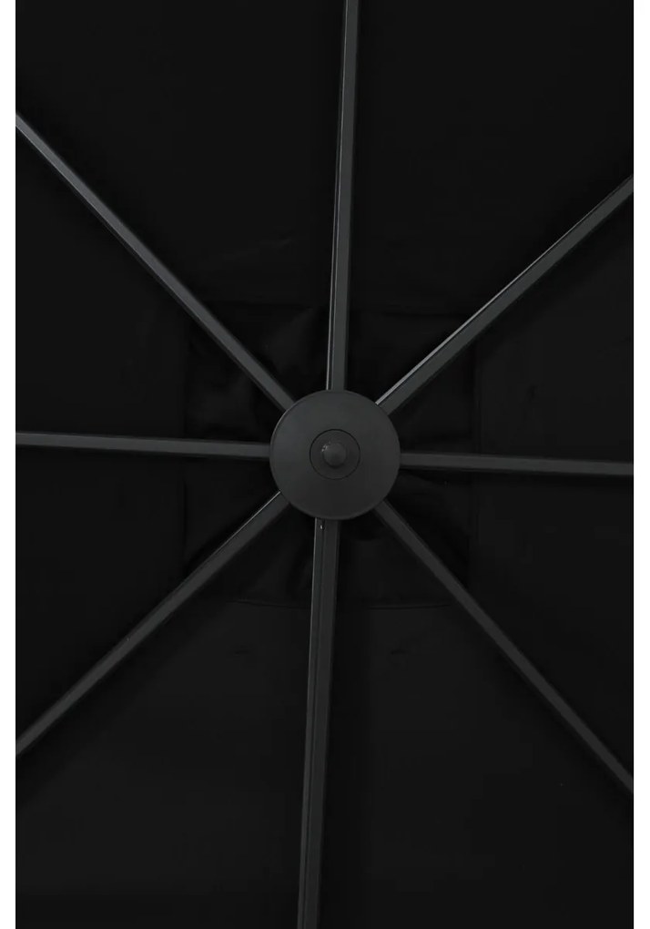 Garden Impressions Hawaii Lumen LED zweefparasol 300x300 -donker grijs - zwart