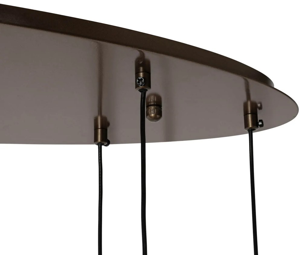 Eettafel / Eetkamer Design hanglamp donker brons met helder glas 12-lichts - Inge G9 Binnenverlichting Lamp