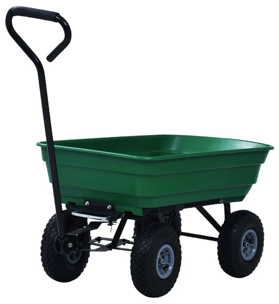 vidaXL Tuinkiepwagen 300 kg 75L groen