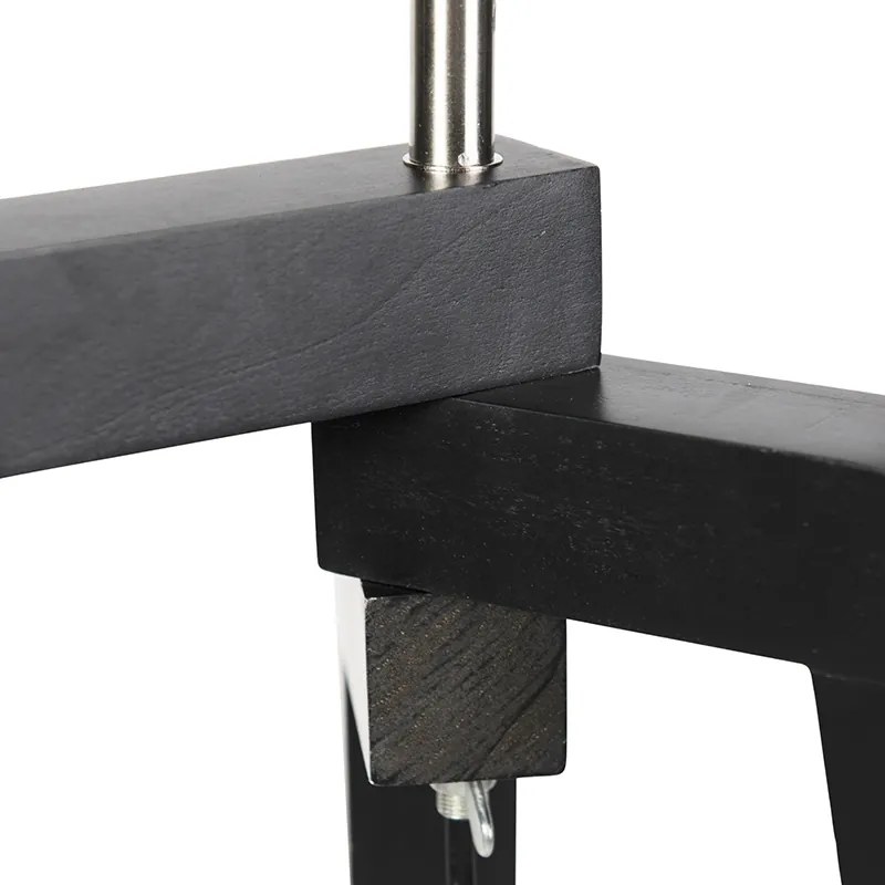 Landelijke vloerlamp tripod zwart - Puros Landelijk / Rustiek, Modern Binnenverlichting Lamp