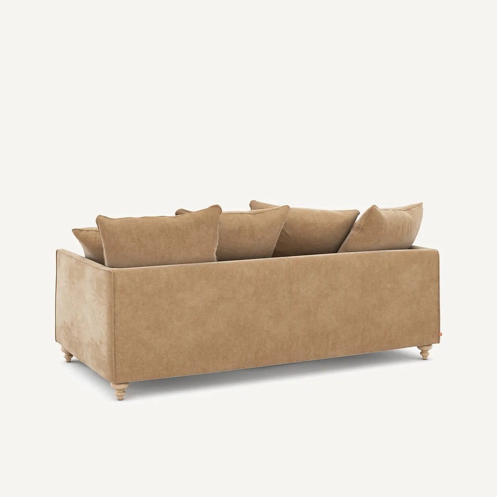 3-zits slaapbank in stonewashed fluweel, Lazare