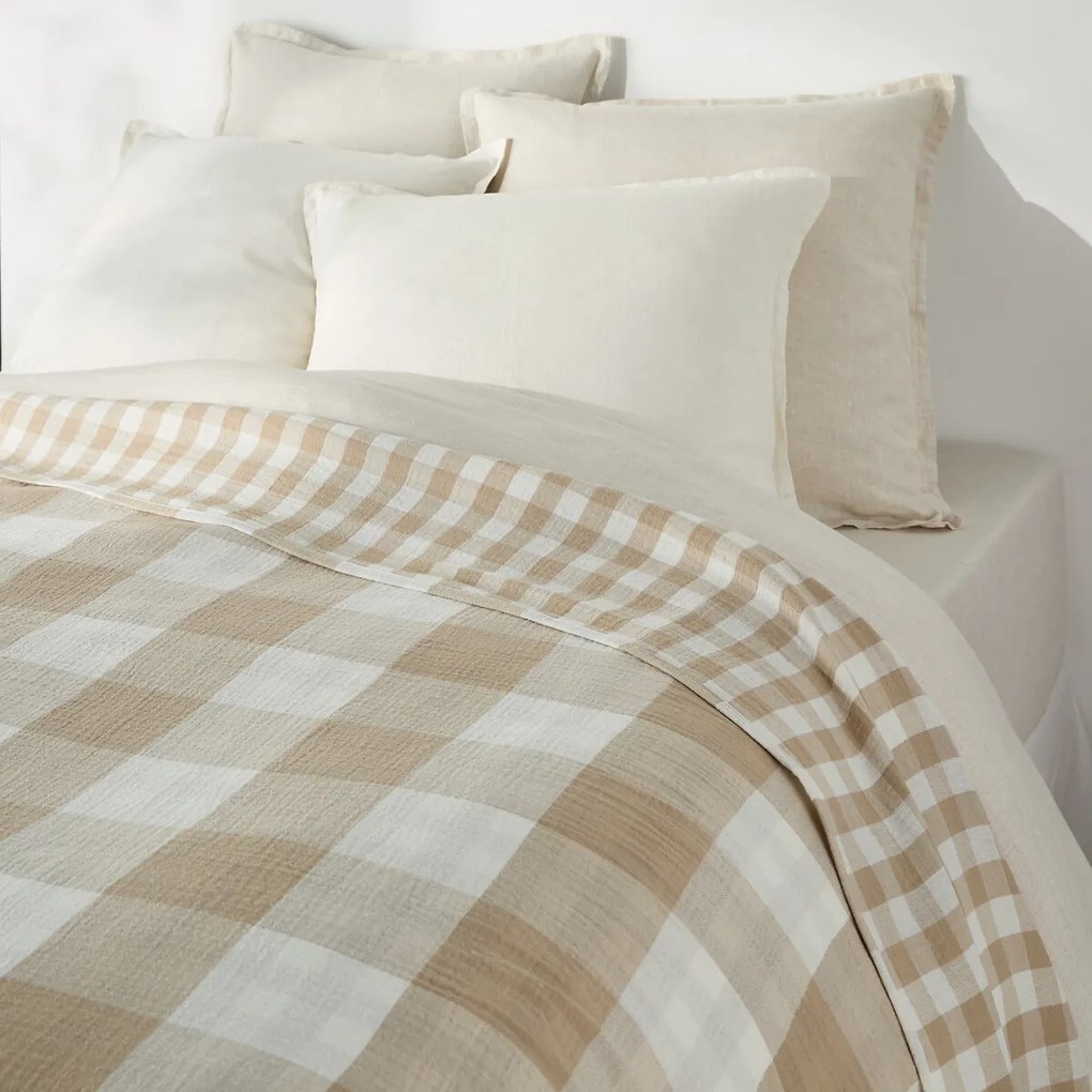 Geruite beddensprei in tetra, Calix