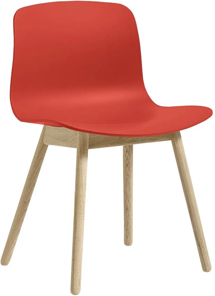 Hay About A Chair AAC12 Stoel Met Gezeept Onderstel Warm Red