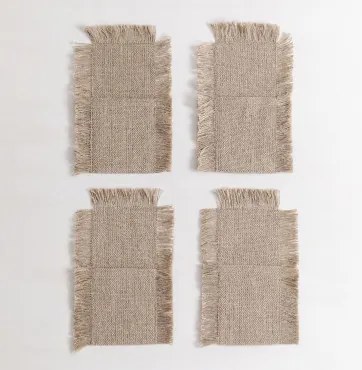 Set Van 4 Bestekhoezen Aratz Marrón Arena - Sklum