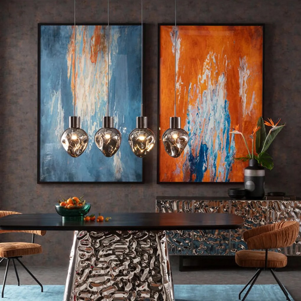Groot Schilderij Abstract Oranje 180 Cm