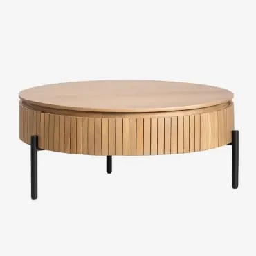 Analis ronde salontafel van mangohout Natuurlijk Hout - Sklum