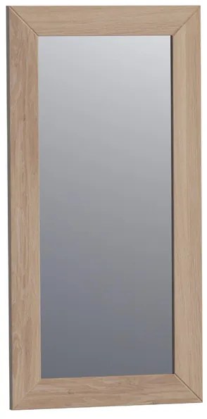 BRAUER Massief Eiken Spiegel - 40x80cm - zonder verlichting - rechthoek - Smoked oak SP-CI40RHLEN