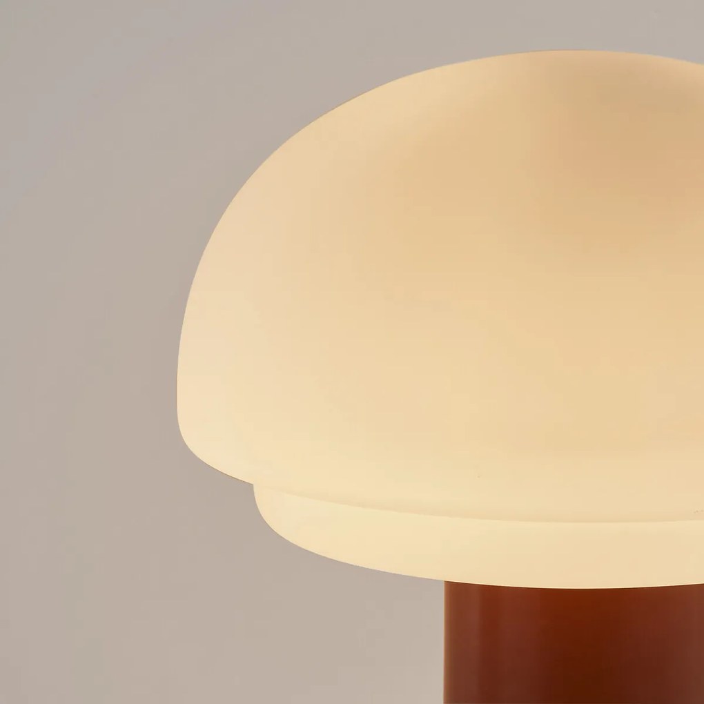 Lamp van opaalglas en ijzer H27,5 Agathilda