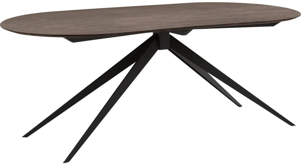 Goossens Excellent Eettafel Uniek, Semi rond 180 x 100 cm