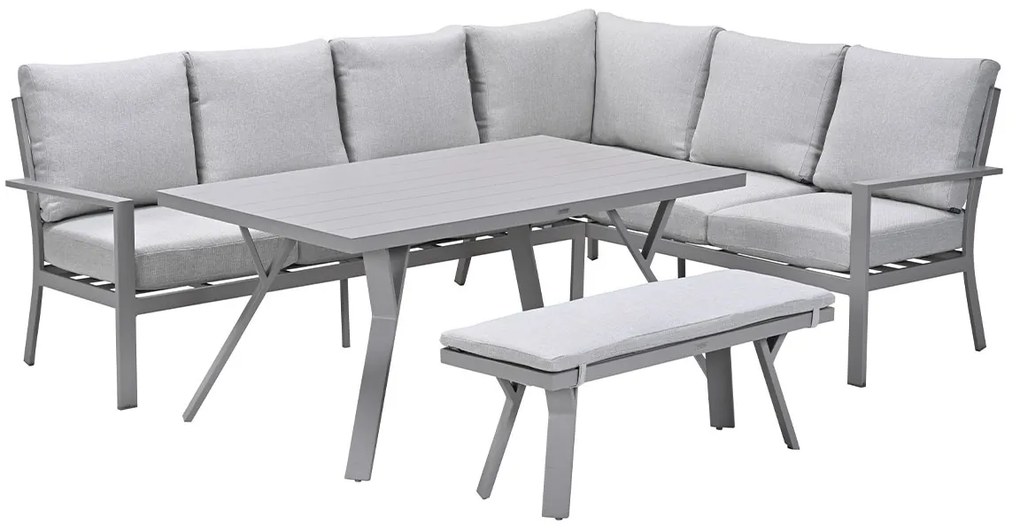 Garden Impressions Senja lounge dining set 4-delig rechts - valley sand