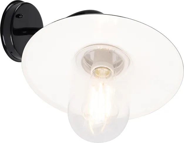 Moderne buitenwandlamp zwart IP44 - Kansas
