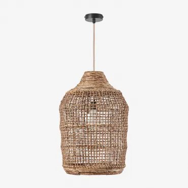 Arantxa Hanglamp Voor Aan Het Plafond Natuurlijk - Zwart & Ø38 Cm - ↑55 Cm Arantxa - Sklum