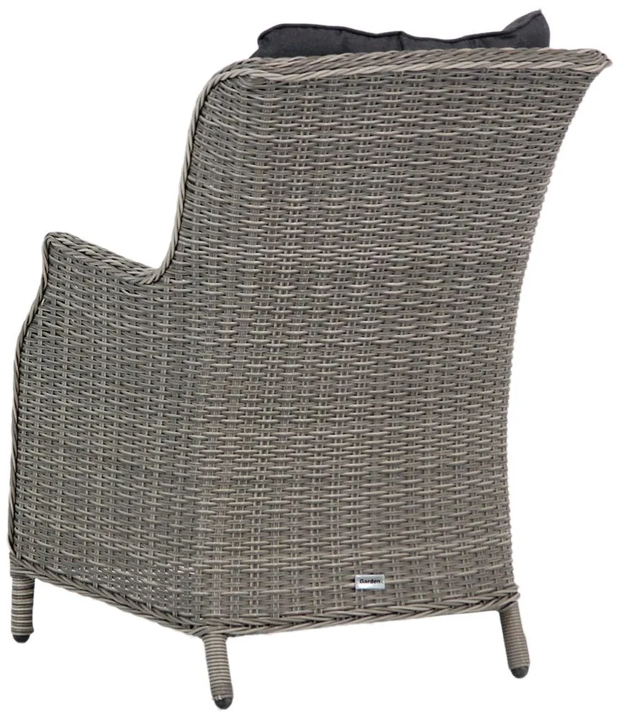 Tuinset 6 personen 217 cm Wicker Grijs Garden Collections Aberdeen/Young