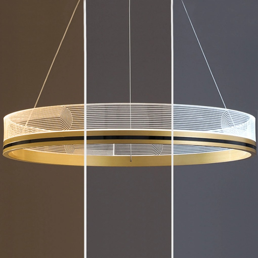 Hanglamp APP1189-CP Goud 40cm