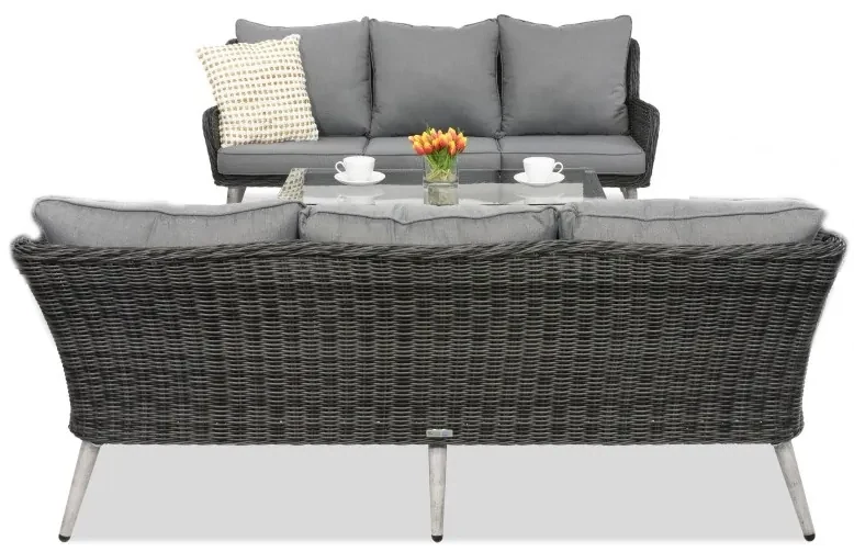 Bilbao Coffee tuinmeubelen met kleine tafel voor 6 personen Garden Point antraciet