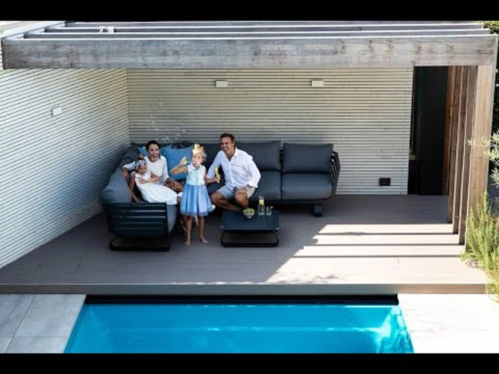 Hoek loungeset 4 personen Aluminium Grijs Santika Furniture Santika Sovita