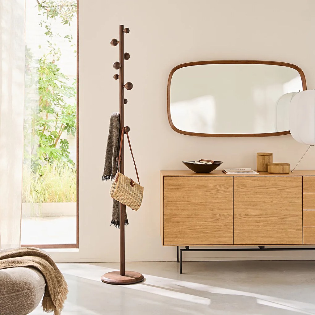 Kapstok in massief iepenhout, CLEMENTINE