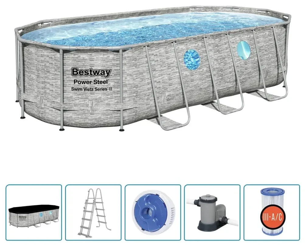 Bestway Zwembadset Power Steel Swim Vista Series 549x274x122 cm