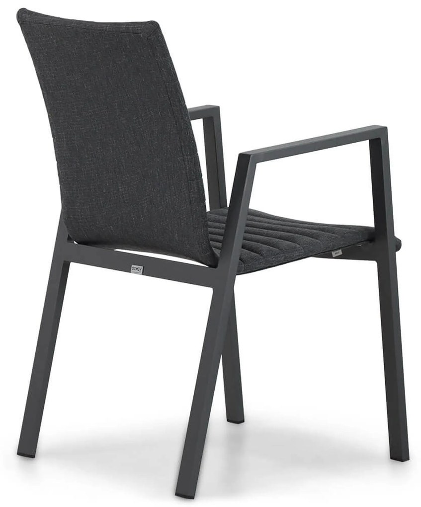 Tuinset Ronde Tuintafel 6 personen 150 cm Aluminium/textileen Grijs  Osmen Joliet/Livorno