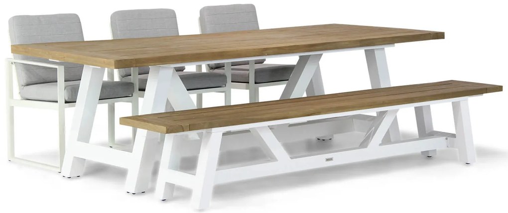 Picknick Set 6 personen 260 cm Aluminium Wit Santika Furniture Santika