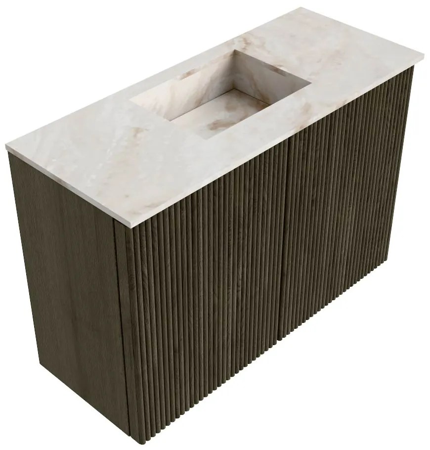 Mondiaz Joya DLux 60cm toiletmeubel shadow met wastafel faye midden zonder kraangat frappe
