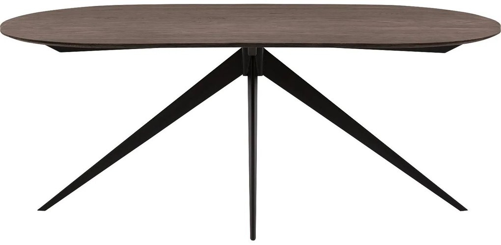 Goossens Excellent Eettafel Uniek, Semi rond 180 x 100 cm