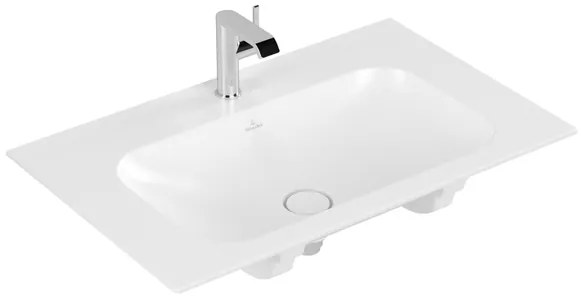 Villeroy & Boch Finion meubelwastafel 1 kraangat 80x50cm Ceramic+ zonder overloop stone white 416481RW