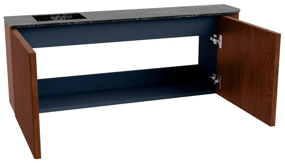 Mondiaz Joya DLux 110cm toiletmeubel ronding rechts ruby met wastafel faye links 1 kraangat lava