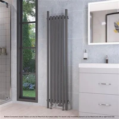 Eastbrook Lambourne horizontale radiator 40x180cm 888W antraciet