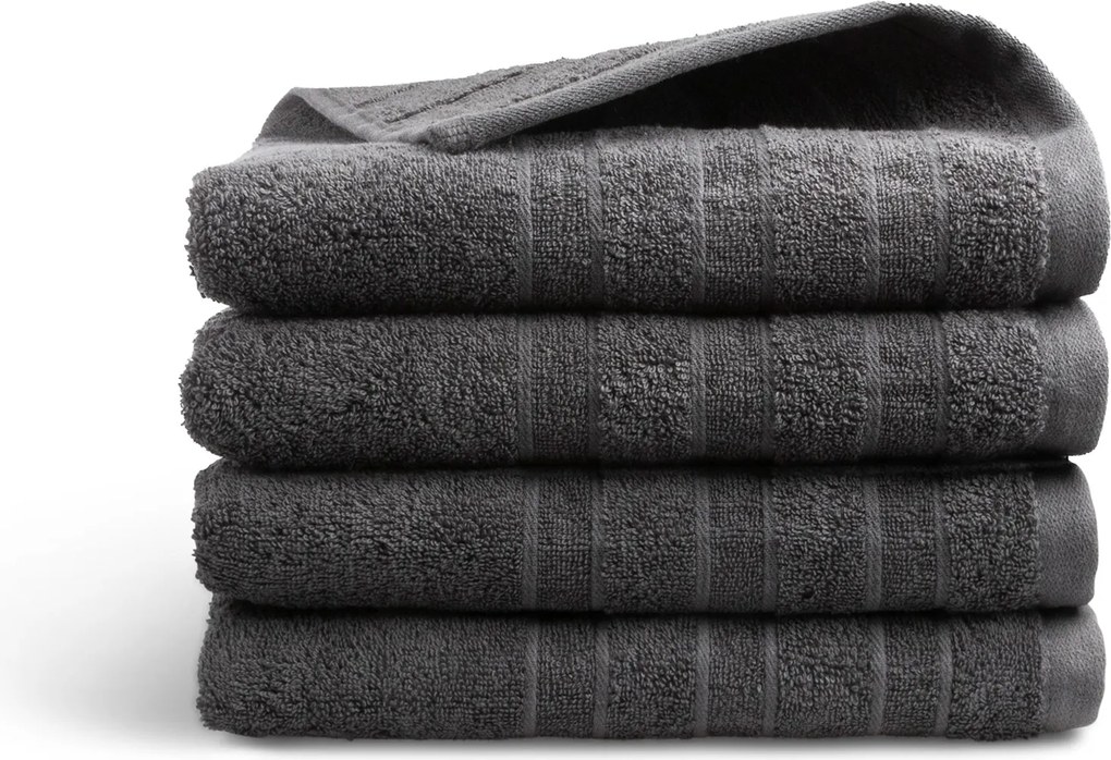 Handdoek DoubleLife Recycled Cotton Collectie – 4 stuks – 50×100 – anthracite