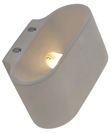 Landelijke ovale wandlamp beton - Arles