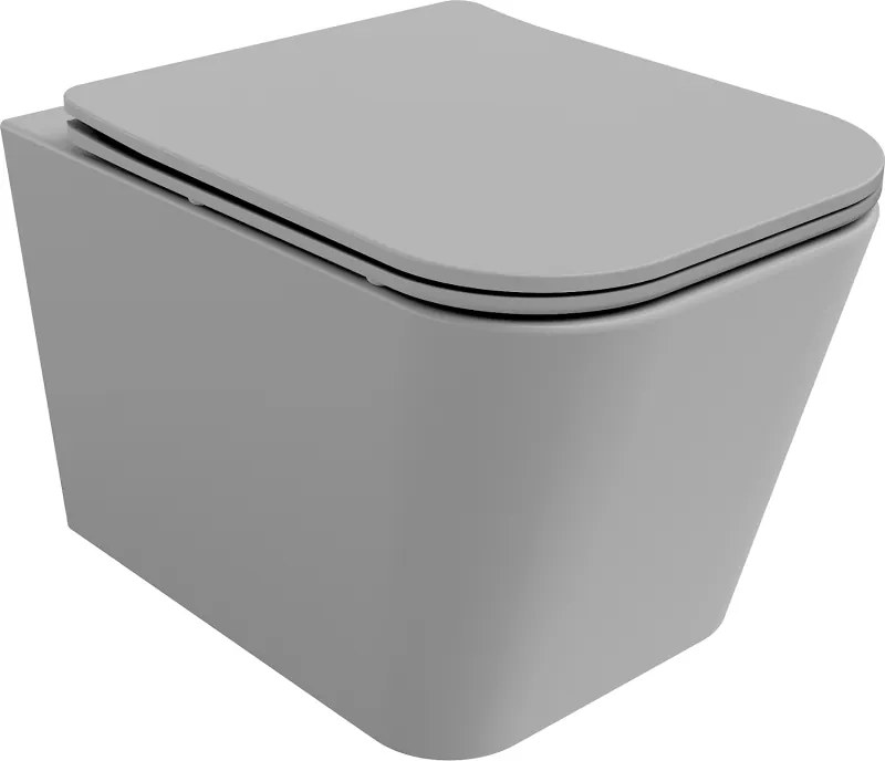 Mexen Teo rimloze wc-pot met softclose slim zitting, duroplast, lichtgrijs mat - 30854061