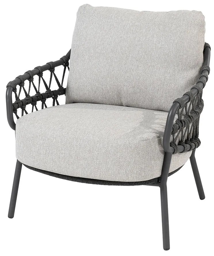 4 Seasons Calpi lage lounge dining stoel - antraciet