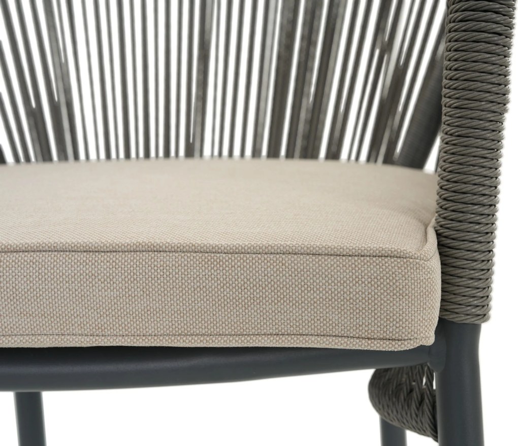 Barstoel Rope Grijs-antraciet De Laan Marbella