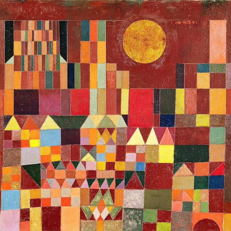 Kunstreproductie Castle and Sun, 1928, Paul Klee