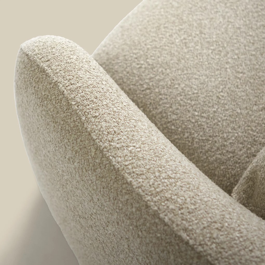 Ronde Fauteuil Beige Stof