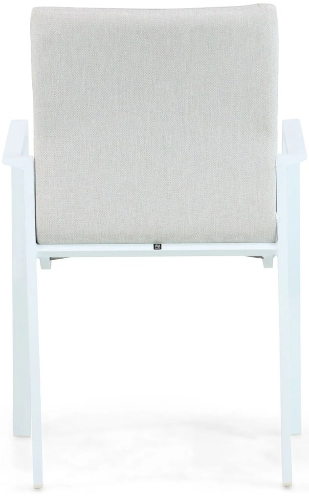 Tuinstoel stapelbaar Aluminium/textileen Wit Lifestyle Garden Furniture Rome