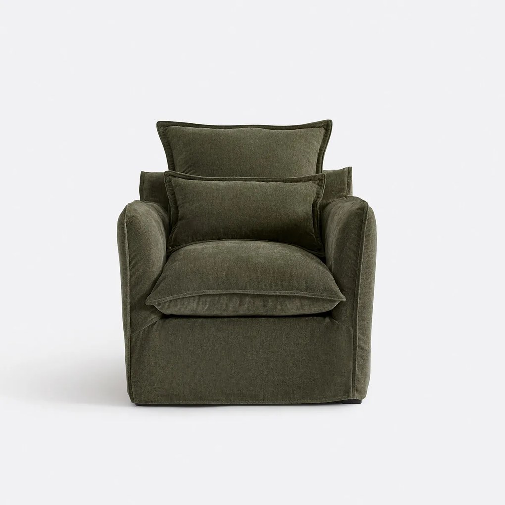 Fauteuil, afneembare hoes, in gemêleerd polyester, ODNA