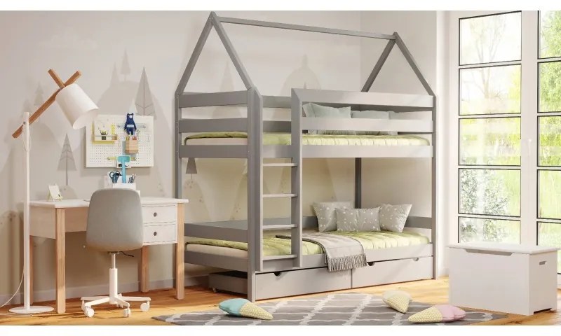 Kinderen Roze Stapelbed van massief hout - Barnie For Kids Kinderen Junior 5059914032428 Children's Beds Home, 160x80, Geen, Matras van schuim/latex v