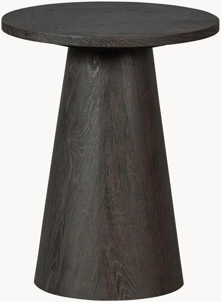 Ronde bijzettafel Maan met houtlook
