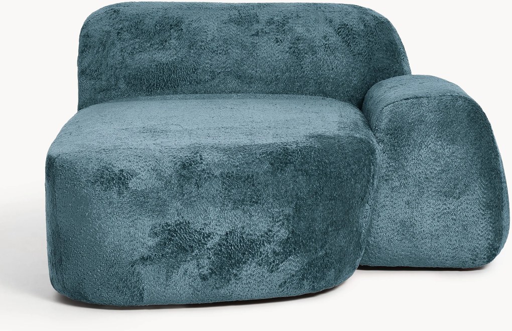 Teddy bouclé chaise-hoekmodule Wolke