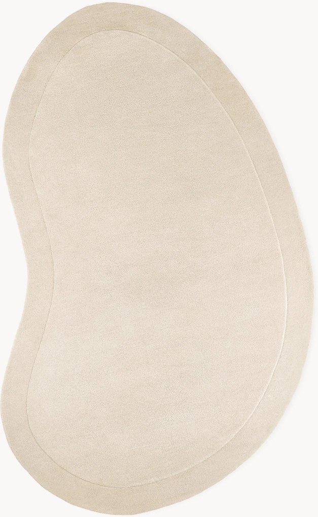 Handgetuft wollen vloerkleed Kadey in organische vorm