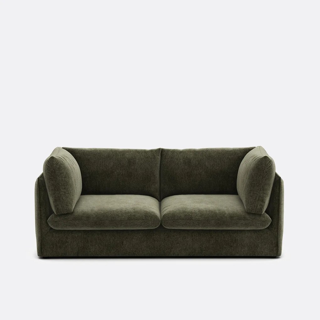 3-zits rechte bank in gevlekt polyester, MALO