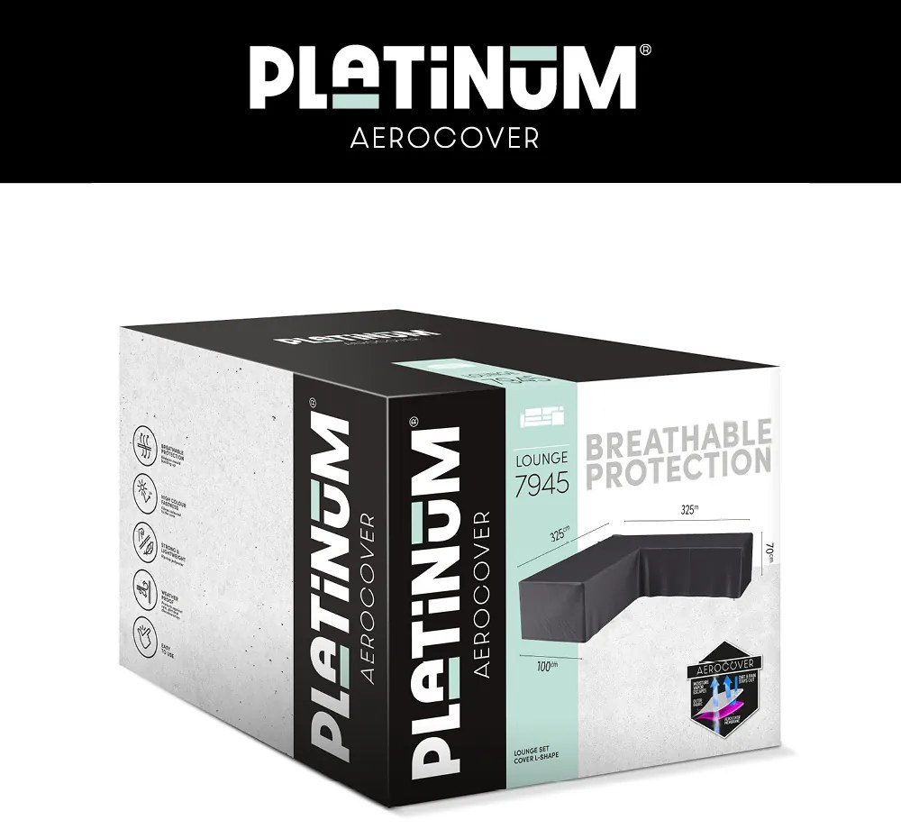 Platinum AeroCover Loungesethoes hoekset 325x325x100xH70