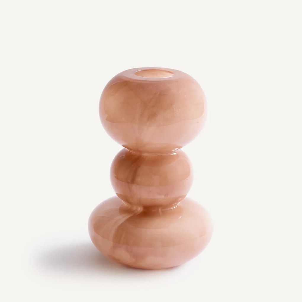Handgeblazen glazen vaas, hoogte 29,6 cm, FYSA