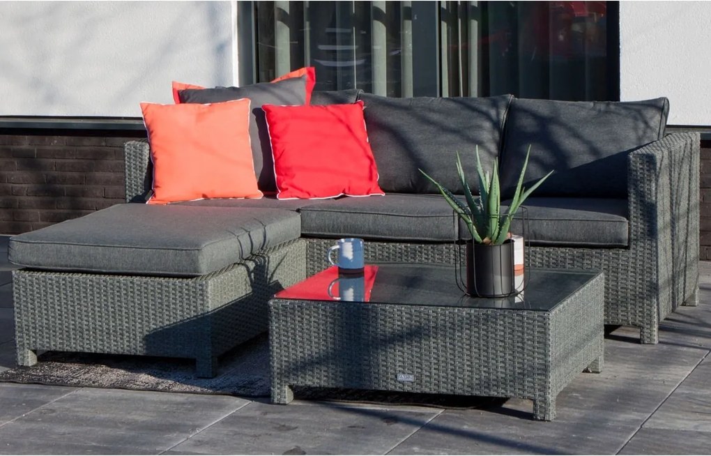 Garden Impressions Isabel loungeset 3-delig - donker grijs