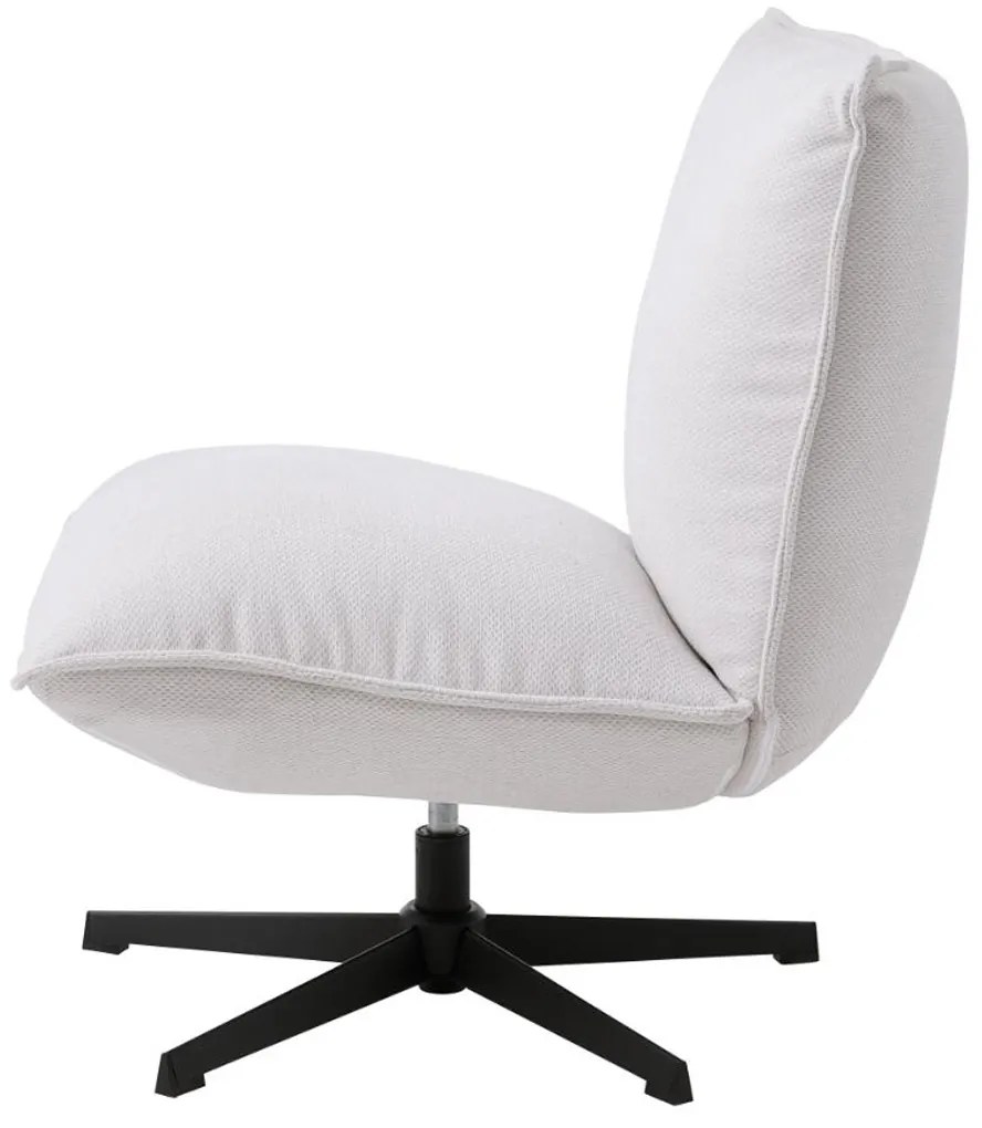 Draaibare Fauteuil Witte Stof Chenille