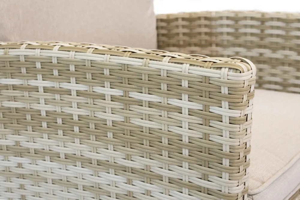 Tweezitsbank van kunststof rotan Monaco Garden Point beige