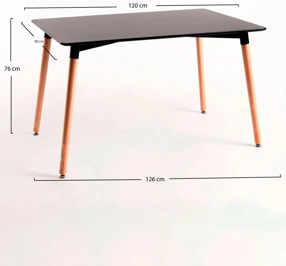 Tower Rechthoekige Tafel 120 x 80 cm